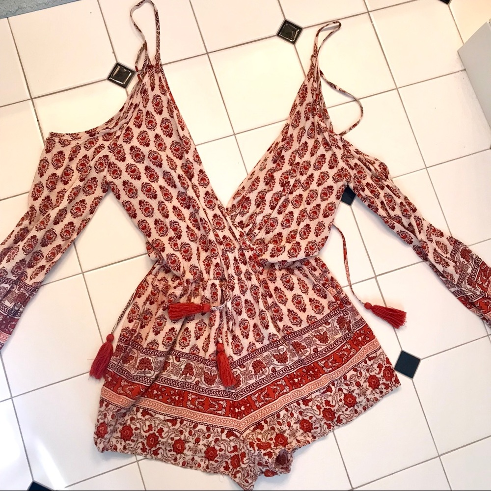 Long sleeve, off the shoulder romper